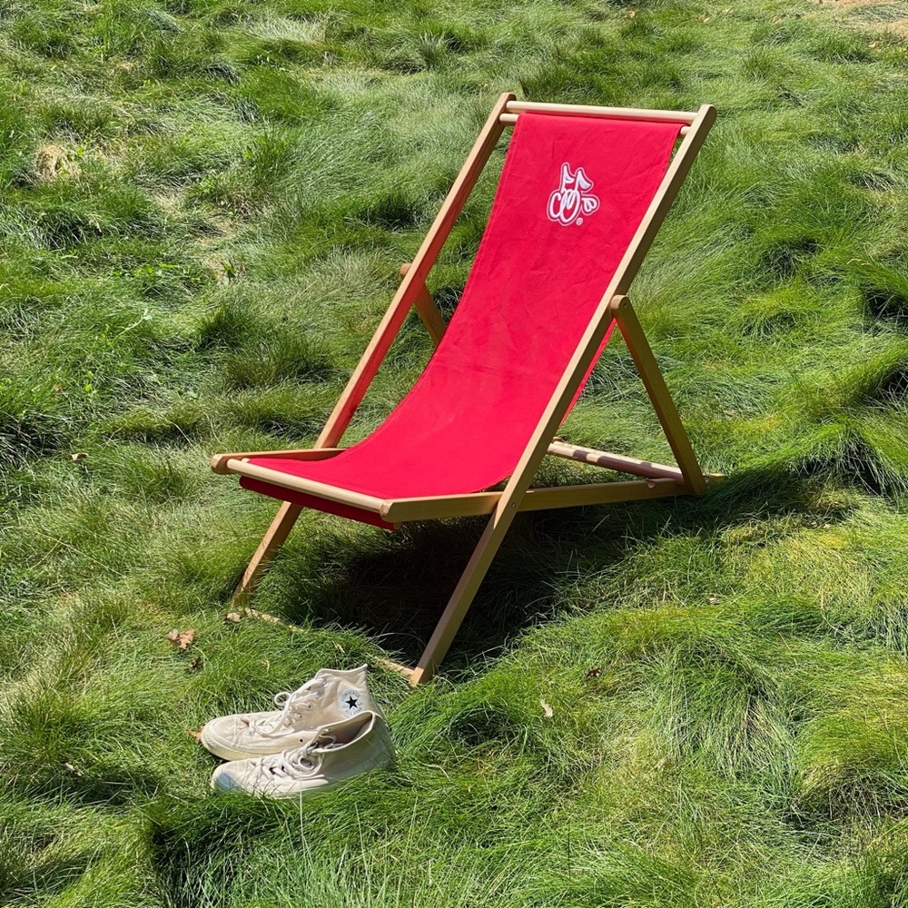 Cherry LA Sun Chair, Red with White Logo SOLD OUT Cherry Dye Company Capsule ‘21